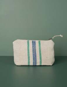 Long Weekend: Grain Sack Workers Pouch // Green Blue