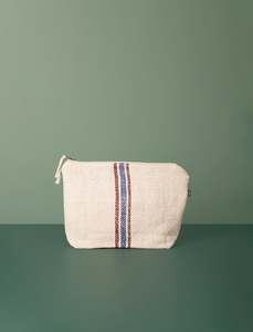 Grain Sack Workers Pouch // Blue Burgundy
