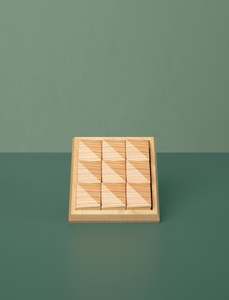 Ridge Block Puzzle // Red Orange