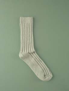 Women's Cashmere Blend Crew Socks // Light Green