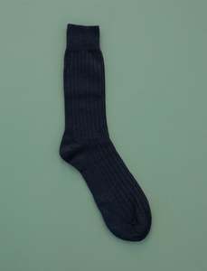 Cashmere Blend Crew Socks // Navy