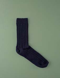Women's Cashmere Blend Crew Socks // Navy