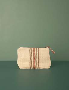 Grain Sack Workers Pouch // Red & Brown