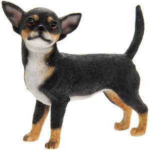 Figurines And Ornaments: Chihuahua Black/Tan Dog Figurine Collectible - The Leonardo Collection