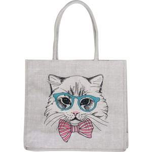 Cat Lover Gifts: Shopping Tote Bag - SophistiCATed