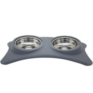 Dog Bowls And Feeding: Easyclean Double Pet Bowl