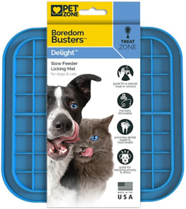 Dog Bowls And Feeding: Boredom Busters Licking Mat Blue