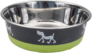 Bergan Maslow Stainless Steel Dog Bowl - Green Pup 3.5cup