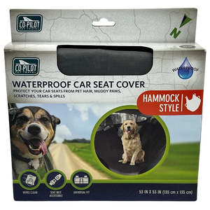 Co-Pilot Waterproof Dog Car Seat Cover Hammock - Grey