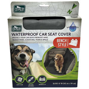 Co-Pilot Waterproof Bench Dog Car Seat Cover - Grey
