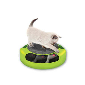 Cat Scratch Pad with Spinning Mouse