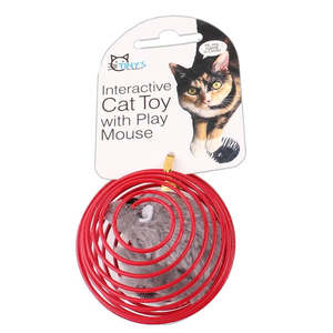 Cat Toys And Scratchers: Metal Spiral Spring Mouse Cat Toy