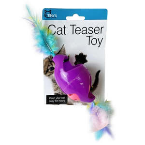 Jingle Rolling Cat Toy with Feather