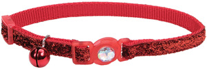 Coastal Safe Cat Fashion Breakaway Cat Collar - Red Glitter