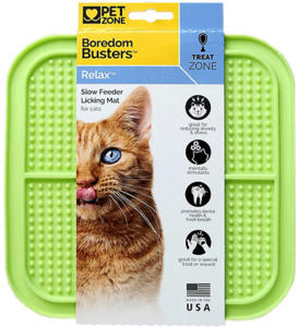 Boredom Busters Licking Mat for Cats Relax Green