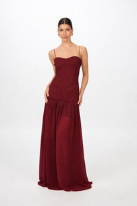 Size 6: JEFRE SEI - Renata Dress in Port