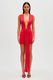Misha - Jennifer Cupro Mini Dress in Red