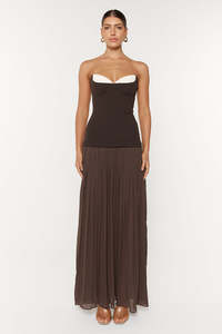 Size 8: JEFRE SEI - Nicolette Dress in Espresso