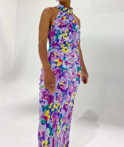 Midi Dresses: RUBY - Gigi Silk Halter Dress