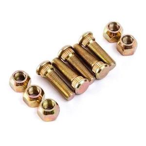 Hub Parts: Alko Wheel Studs and Nut Set 7/16" Plated Kit of 5