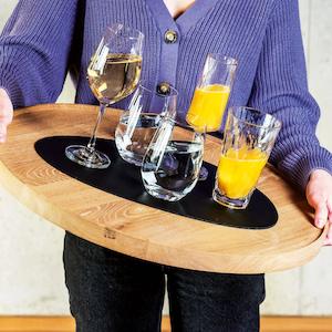 Silwy: Metal Nano Gel Placemat LARGE BLACK By Silwy