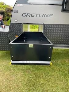560mm wide Tunnel Boot Draw Slide with High Sides x 1000mm for Jayco CrossTrack