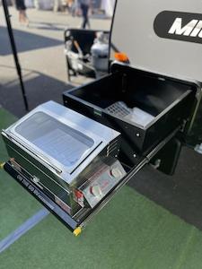 On The Go Rv Accessories: BBQ Slide Combo 570mm wide Alice Tunnel Boot Draw Slide