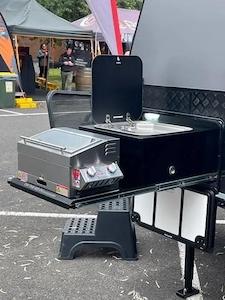 On The Go Rv Accessories: BBQ Slide Combo 600mm wide Royale Tunnel Boot Draw Slide