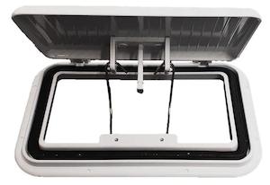 Australian Rv: Large Scupper Vent White - Alloy