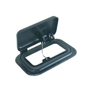 Small Scupper Vent Black - Alloy Construction Caravan Boat