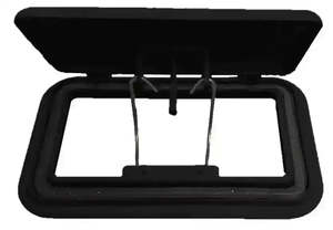Australian Rv: Large Scupper Vent Black - Alloy