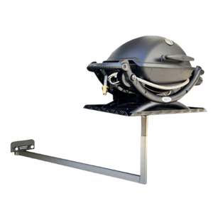 Bbqarm: BBQArm Kit Under Chassis Mount Black 1000mm Arm Black Large Size Tray for Ziggy or Most Bbqs