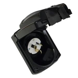 Clipsal Black External 15amp Power inlet