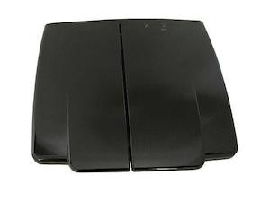 CMS 15amp Single 15A Autoswitch inlet Black with RCD Switch IP44 Jilcbblk