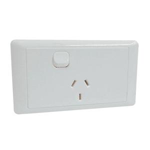 CMS Single White Power Points for Caravan 240 Electrics