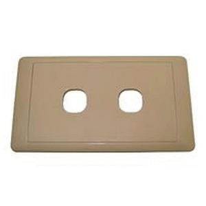 CMS Switch Plate Double Beige for Caravan 240 Electrics