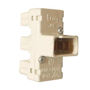 CMS 3 Way Adaptor Beige for Caravan 240 Electrics