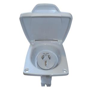 Cms: CMS 15amp Plug Power inlet White for Caravan 240 Electrics