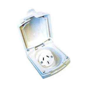 Clipsal: Clipsal Power Outlet 500-03030 External 240V 10A White for Caravan RV