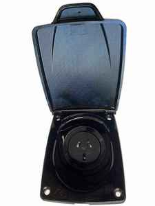 Cms: C Type 10A AC Power External Outlet Black CMS 230Vac Plug N Play - Black