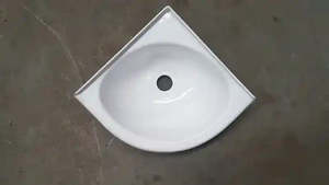 Ecp: White Acrylic Corner Basin