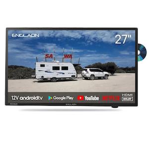 Englaon: 27inch 12volt HD Smart TV with Dvd Bluetooth Chromecast