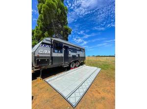 Mats By Design: Caravan Camping Mat Classic Style Charcoal Grey