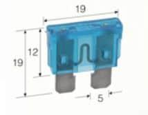 Narva: Narva Blue Blade Fuse 15 amp for Caravan x 10