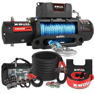Recovery Gear: Recovery Kit with Winch Kinetic Recovery Rope 12000LBS Electric Winch