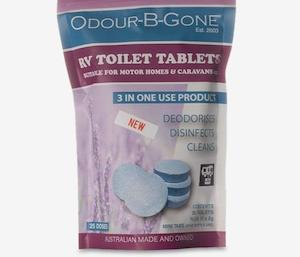 Odour B Gone Toilet Tablets 25 Tablets Plus 10 Mini Tabs