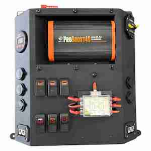 40A Lithium DC–DC Canopy Distribution Charging Board with Solar Input