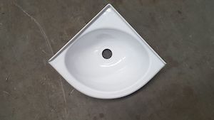 Ecp: White Acrylic Corner Basin