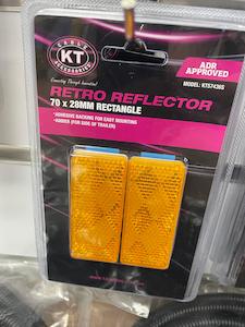 Kt Cable: Reflector 70 x 30mm Amber - Twin Pack - No Longer Available