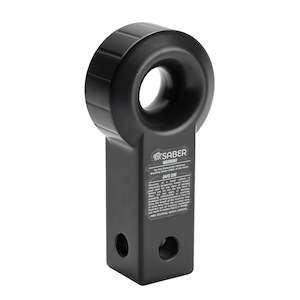 Saber Offroad: Saber Aluminium Rope Friendly Recovery Hitch - Cerakote Black